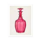 Rose Pink Carafe - Janet Riza 1930s Glassware Art Print Posters Prints & Visual Artwork