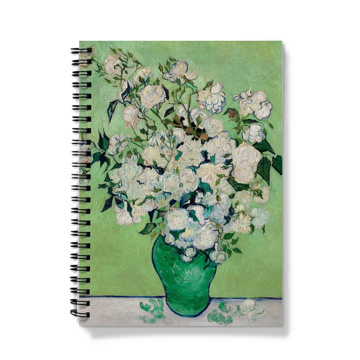 Roses By Vincent Van Gogh Notebook - A5 / Graph - Notebooks & Notepads - Aesthetic Art