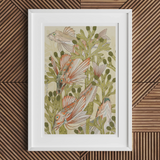 Rouget - Maurice Pillard Verneuil Art Nouveau Print, Framed Artwork Fish Among Seaweed Aquatic Plants