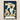 Framed Art Deco-style Poster Man White Suit Cap Gray Pinstripes Bends, Low, Megaphone Tucked Gold, Pulled Forward, Navy Sky Rendered, Flat,