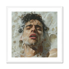 Rub a Dub Sexy Gay Dream Art Print, Person Wet Hair Water Droplets Face