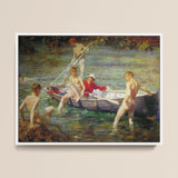 Ruby Gold and Malachite - Henry Scott Tuke Art Print / Canvas, 16x12’’ / 41x31cm / White Frame, Posters Prints & Visual Artwork, Toby Leon