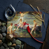 Ruby Gold and Malachite - Henry Scott Tuke Art Print / Canvas Rectangular Postcard Classical Painting Nude Men Boat Water Tuke’s Ruby,