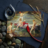 Ruby Gold and Malachite - Henry Scott Tuke Art Print / Canvas Rectangular Postcard Classical Painting Nude Men Boat Water Tuke’s, Unfolds,