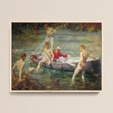 Ruby Gold and Malachite - Henry Scott Tuke Art Print / Canvas, Tuke’s Ruby, Malachite Unfolds, Crystalline Shallows