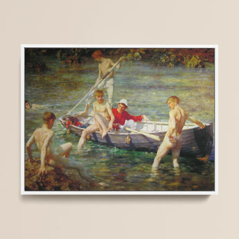 Ruby Gold and Malachite - Henry Scott Tuke Art Print / Canvas, Tuke’s Ruby, Malachite Unfolds, Crystalline Shallows