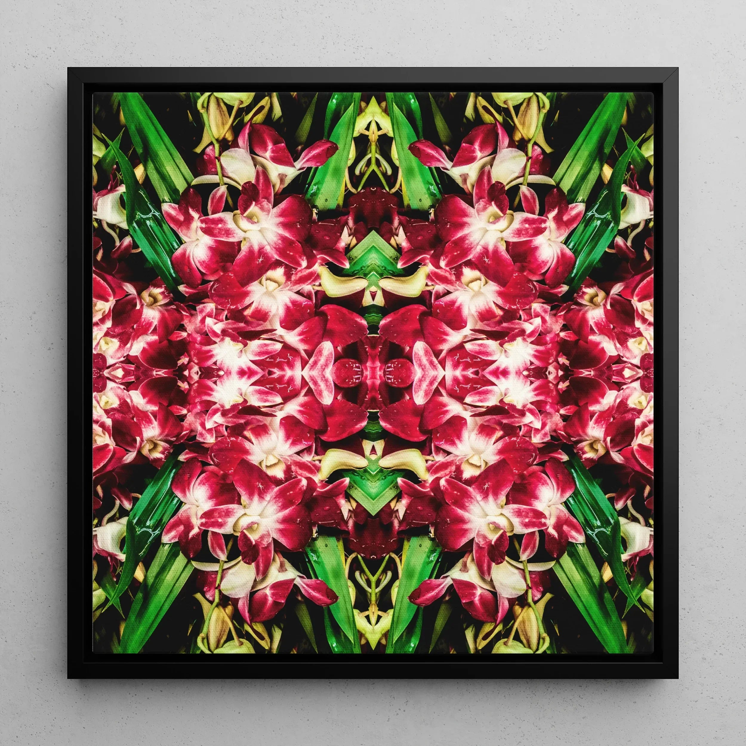 Ruby Reds - Bangkok Orchid Art Framed Canvas