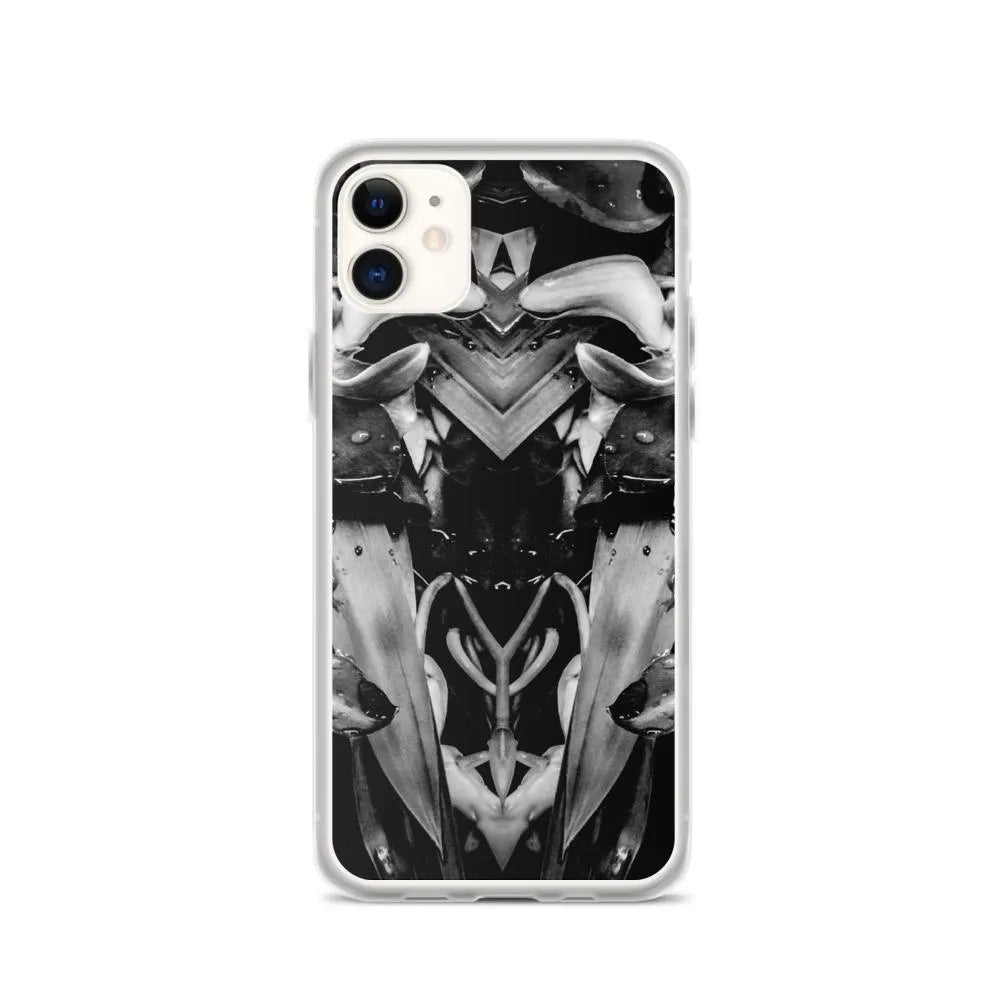 Ruby Reds² Floral Iphone Case - Black And White - Iphone 11 - Mobile Phone Cases - Aesthetic Art