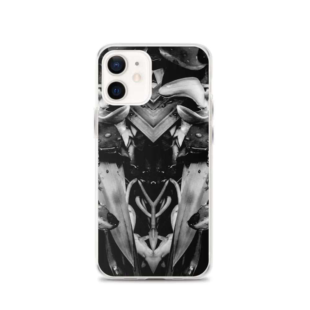 Ruby Reds² Floral Iphone Case - Black And White - Iphone 12 - Mobile Phone Cases - Aesthetic Art
