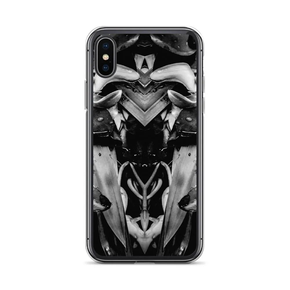 Ruby Reds² Floral Iphone Case - Black And White - Iphone X/xs - Mobile Phone Cases - Aesthetic Art