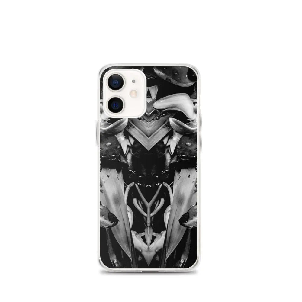 Ruby Reds² Floral Iphone Case - Black And White - Iphone 12 Mini - Mobile Phone Cases - Aesthetic Art