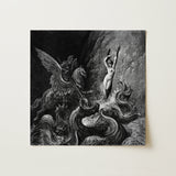 Ruggiero Rescuing Angelica - Gustave Dore Art Print / Canvas, 12x12’’ / 31x31cm / Unframed / no Border, Posters Prints & Visual Artwork,