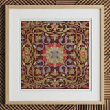 Russian Embroidery - Matthew Digby Wyatt Art Print, 12x12’’ / 31x31cm / Natural Frame / 2’’ Matboard, Framed Tapestry Intricate Floral