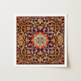 Russian Embroidery - Matthew Digby Wyatt Art Print / Canvas Square-framed Ornate Embroidered-style Floral Vine Pattern Gold, Tsarist