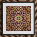Russian Embroidery - Matthew Digby Wyatt Art Print / Canvas Square-framed Piece Ornate Embroidered Textile Art Central Golden Matthew Digby