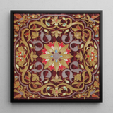 Russian Embroidery - Matthew Digby Wyatt Art Print / Canvas Square-framed Piece Ornate Embroidered Wall Art Central Floral Matthew Digby