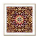 Russian Embroidery Matthew Digby Wyatt Art Print, Ornate Floral Mandala Pattern Intricate Scrollwork Burgundy Gold
