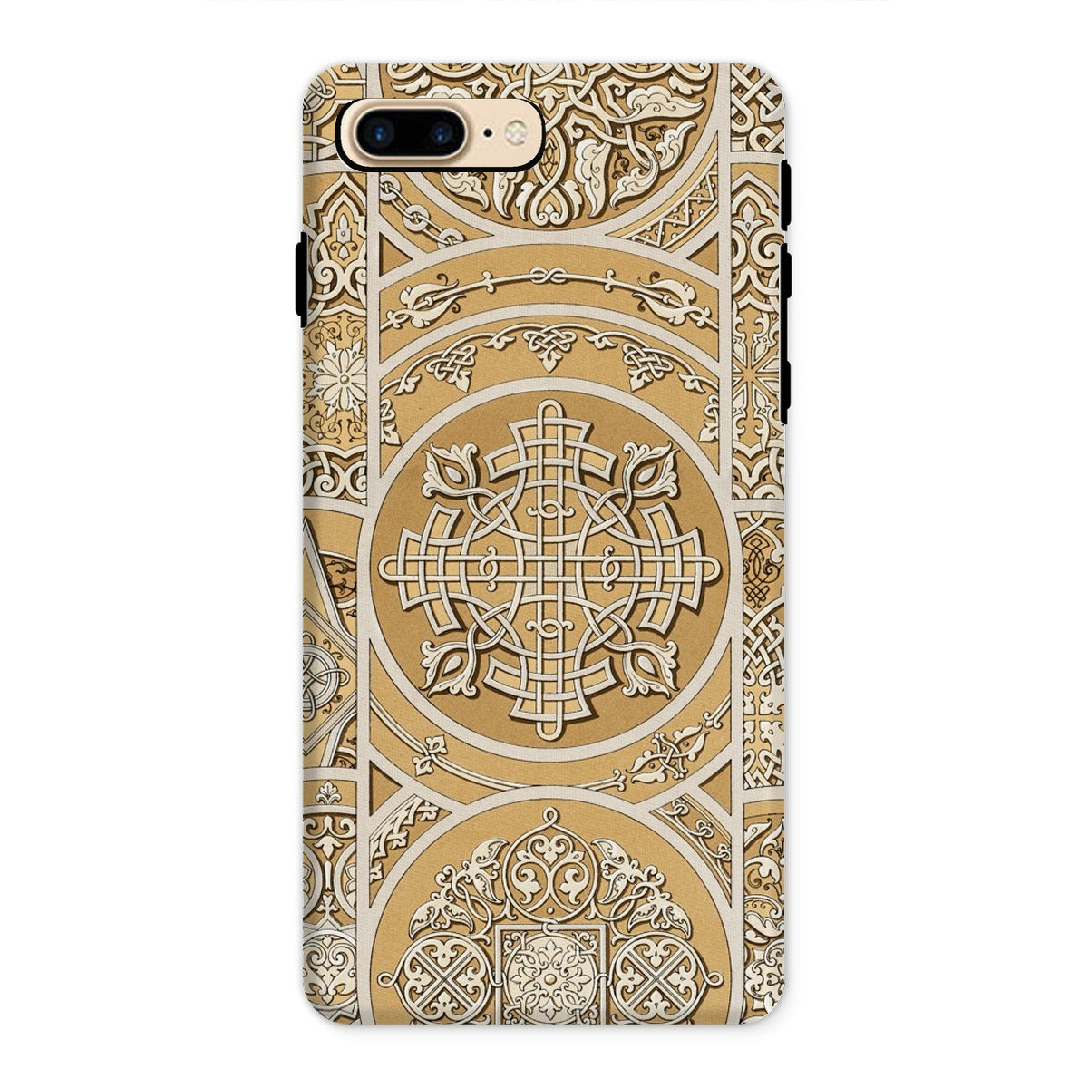Russian Pattern Auguste Racinet Iphone Case, 8 Plus / Matte, Ornate Phone Case Intricate Gold White Geometric Floral