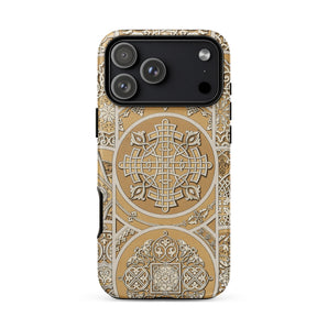 Russian Pattern - Auguste Racinet Iphone Case 17 Pro Max / Matte Gold Celtic Knotwork Phone Case Textured Design Black Auguste Racinet, Art