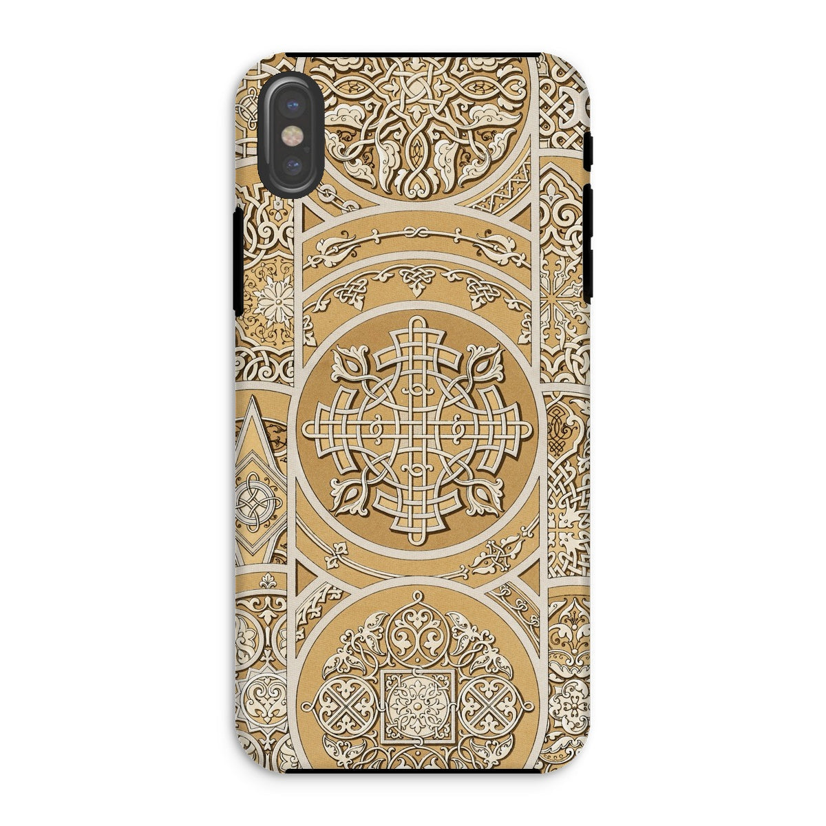 Russian Pattern Auguste Racinet Iphone Case, Xs / Matte, Ornate Phone Case Intricate Gold White Geometric Floral