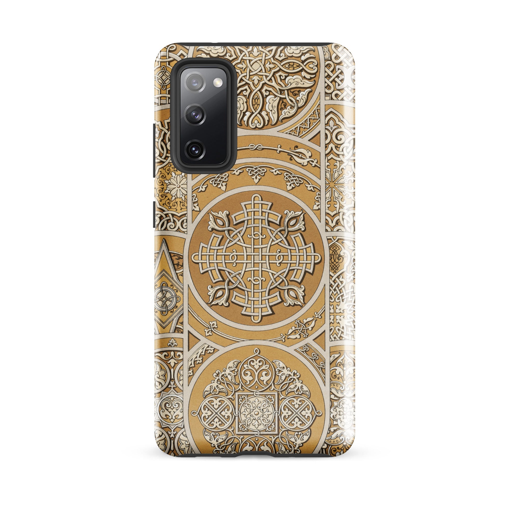 Russian Pattern Auguste Racinet Samsung Case, Galaxy S20 Fe / Matte, Smartphone Case Intricate Gold White Medieval Style Patterns