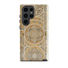 Russian Pattern Auguste Racinet Samsung Case, Galaxy S23 Ultra / Matte, Gold White Ornate Phone Case