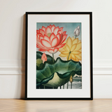 Sacred Egyptian Bean - Robert John Thornton Art Print / Canvas, 12x16’’ / 31x41cm / Black Frame / Matboard, Posters Prints & Visual