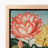 Sacred Egyptian Bean - Robert John Thornton Art Print / Canvas Framed Vibrant Red Lotus Flower Delicate, Thornton’s Prints