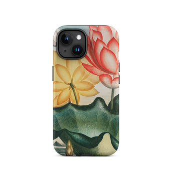 Sacred Egyptian Bean - Robert John Thornton Phone Case Iphone 15 / Matte Floral-patterned Phone Case Sacred Egyptian Bean, Bean Unfurls,