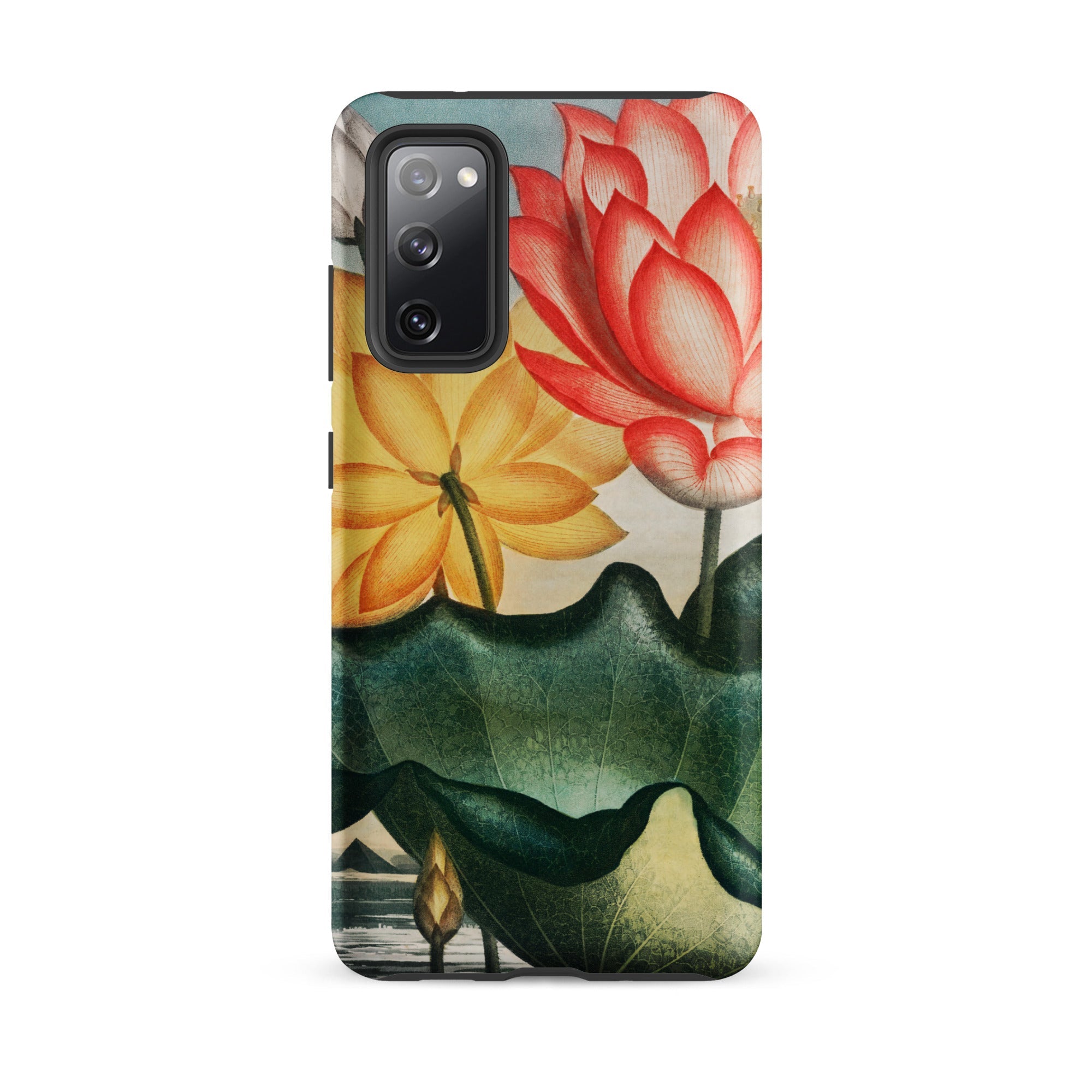Sacred Egyptian Bean Robert John Thornton Samsung Case, Galaxy S20 Fe / Matte, Smartphone Case Vibrant Floral Design Red Yellow Lotus