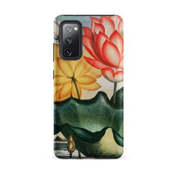 Sacred Egyptian Bean - Robert John Thornton Samsung Case, Galaxy S20 Fe / Matte, Smartphone Case Vibrant Floral Design Red Yellow Lotus