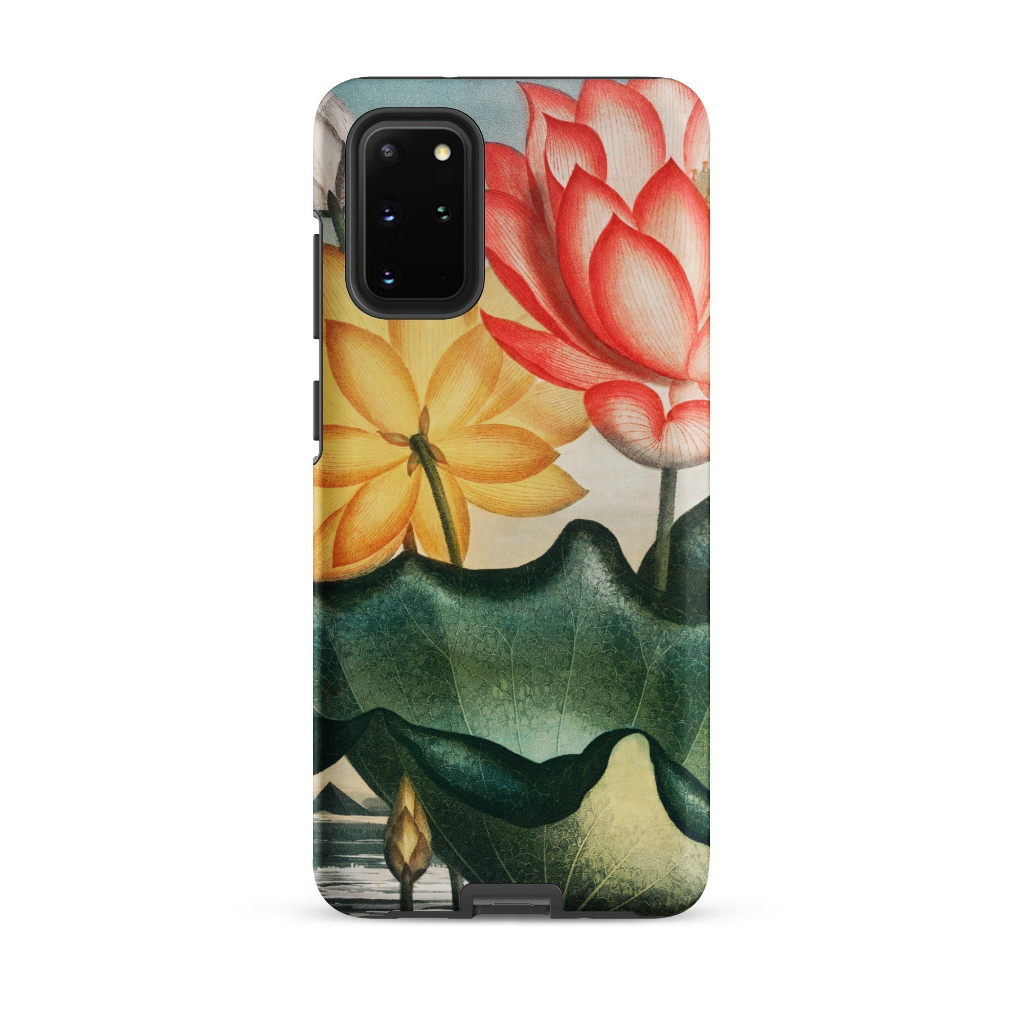 Sacred Egyptian Bean Robert John Thornton Samsung Case, Galaxy S20 Plus / Matte, Phone Case Floral Design Red Yellow Lotus Flowers