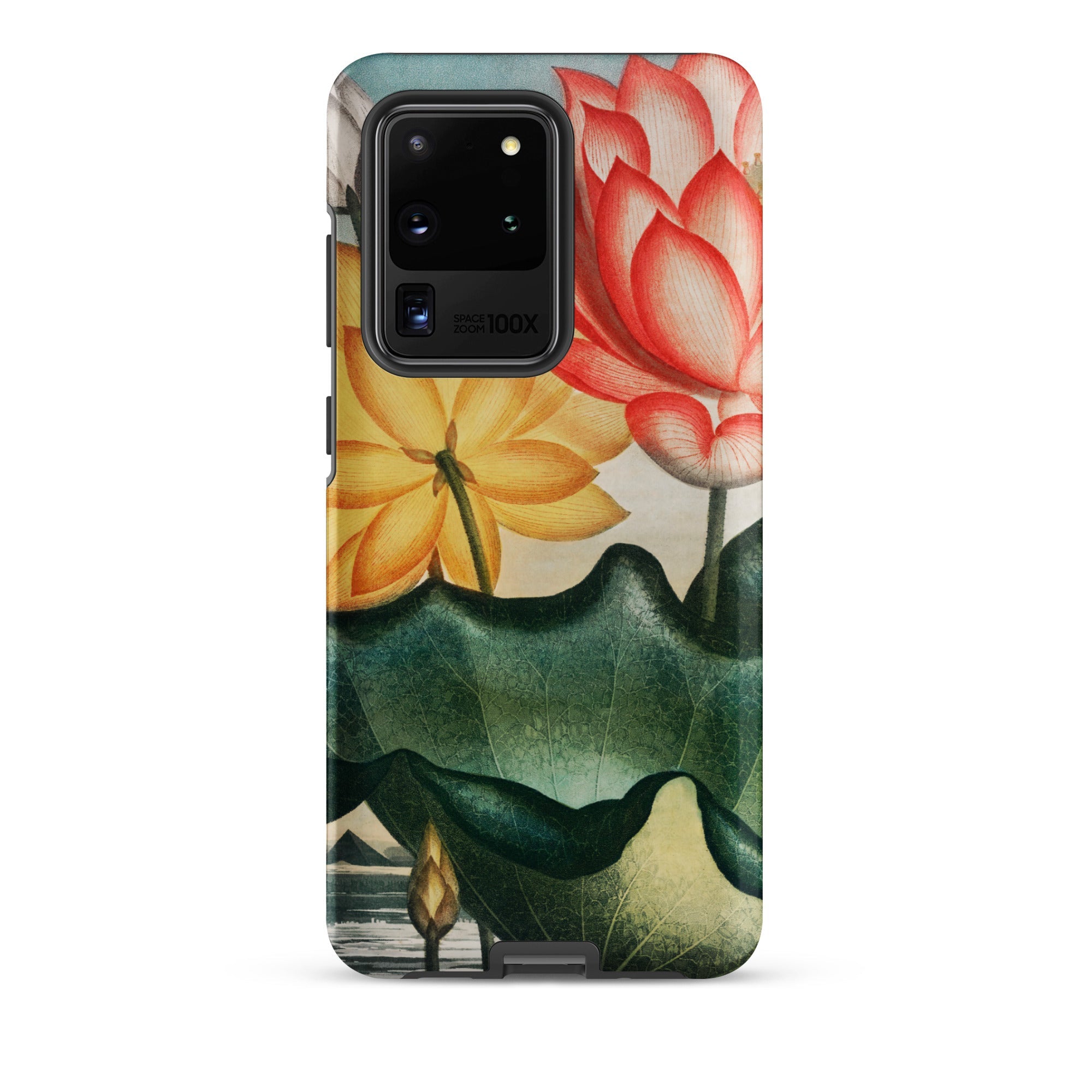 Sacred Egyptian Bean Robert John Thornton Samsung Case, Galaxy S20 Ultra / Matte, Black Smartphone Protective Case Vibrant Floral Design Red