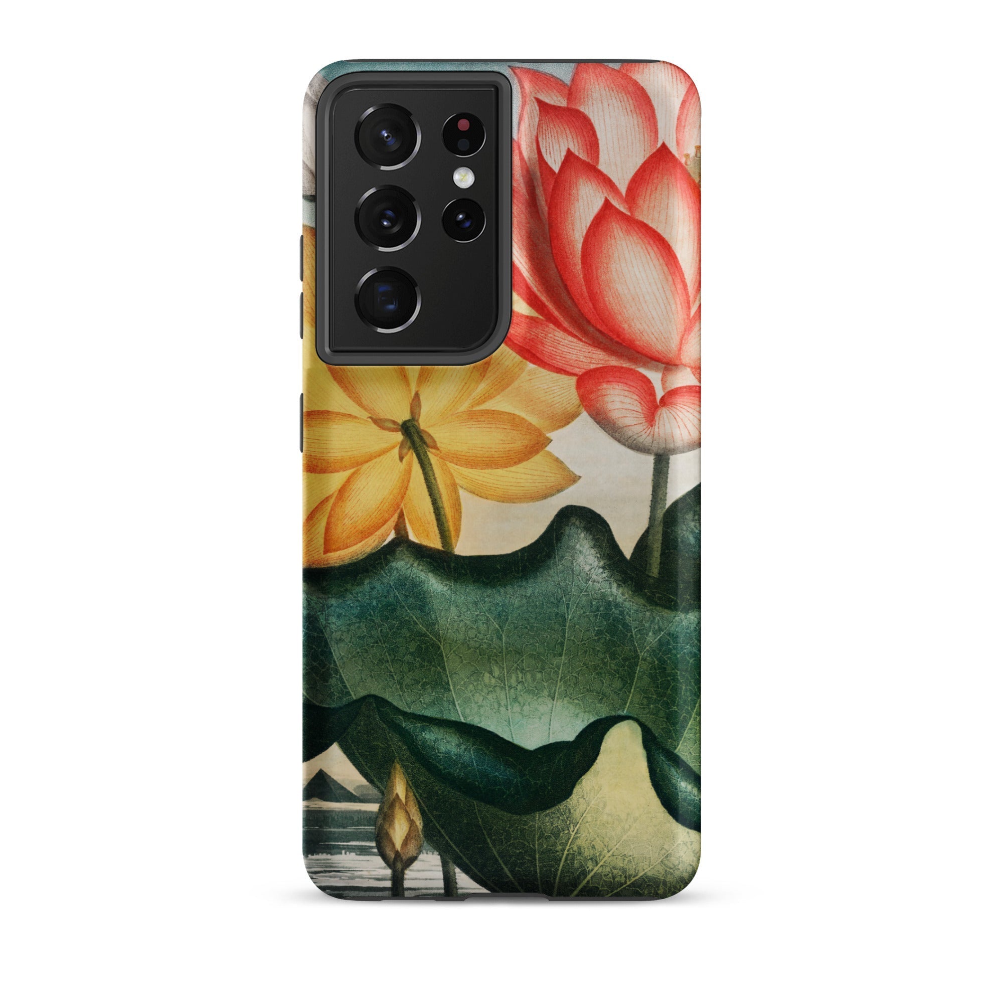 Sacred Egyptian Bean Robert John Thornton Samsung Case, Galaxy S21 Ultra / Matte, Smartphone Nature Themed Case Lotus Flowers Lily Pads