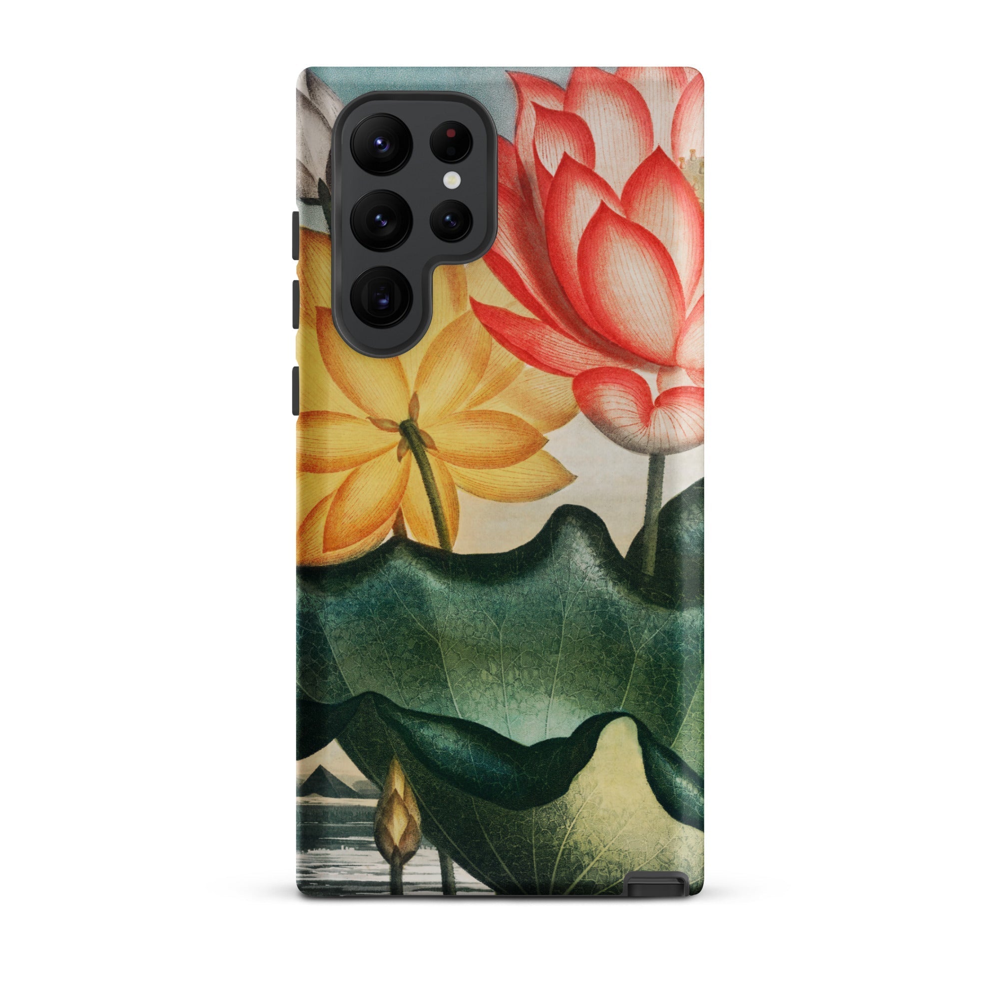 Sacred Egyptian Bean Robert John Thornton Samsung Case, Galaxy S22 Ultra / Matte, Smartphone Case Vibrant Botanical Illustration Red Yellow