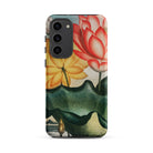 Sacred Egyptian Bean Robert John Thornton Samsung Case, Galaxy S23 Plus / Matte, White Smartphone Colorful Lotus Flower Design