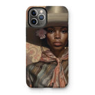 Sadie - Black Sapphic Cowgirl Iphone Case, 11 Pro / Matte, Phone Case Portrait Woman Wide-brimmed Hat Elegant Attire
