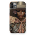 Sadie - Black Sapphic Cowgirl Iphone Case, 11 Pro Max / Matte, Phone Case Portrait Woman Elegant Hat Flower