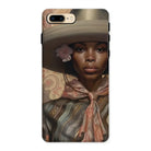 Sadie - Black Sapphic Cowgirl Iphone Case, 8 Plus / Matte, Phone Case Portrait Woman Elegant Hat Flower
