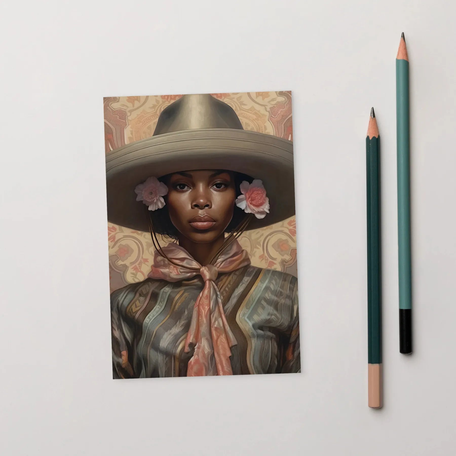 Sadie - Lesbian Black Cowgirl Art Print - Wlw Sapphic Femme - 4’x6’ - Posters Prints & Visual Artwork - Aesthetic Art