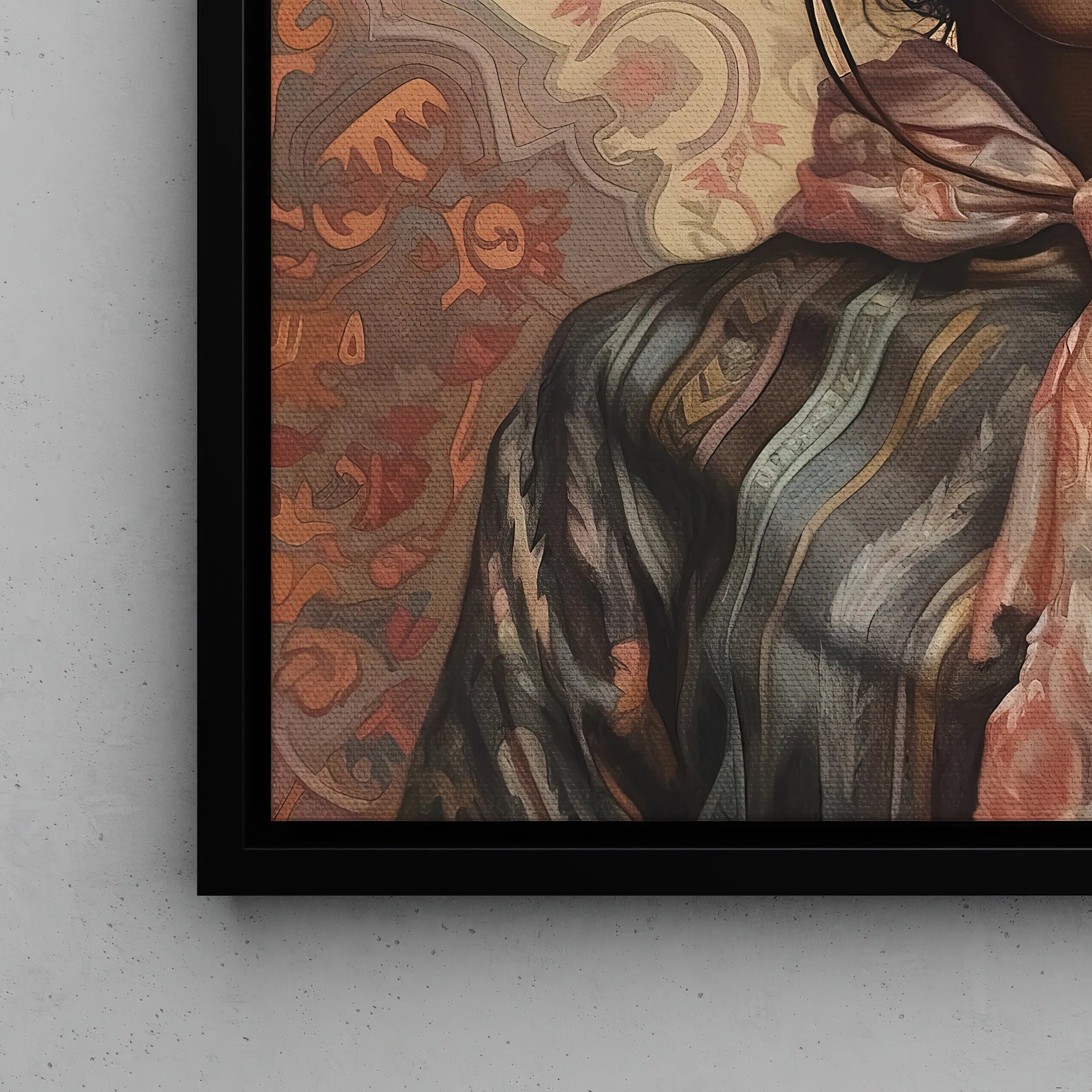 Sadie - Lesbian Black Cowgirl Framed Canvas - Sapphic Art - Posters Prints & Visual Artwork - Aesthetic Art
