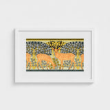 Sagittaire - Maurice Pillard Verneuil Deer Art Print / Canvas Framed Artwork Stylized Orange Spotted Coats Antlers, Nouveau, Woodland Realm