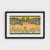 Sagittaire - Maurice Pillard Verneuil Deer Art Print / Canvas Artistic Framed Stylized Orange Spotted Coats, Nouveau, Woodland Realm Prints