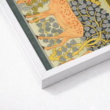Sagittaire - Maurice Pillard Verneuil Deer Art Print / Canvas Framed Nouveau-style Orange Spotted Amidst, Nouveau, Stylized Woodland Realm