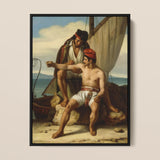 The Sailor’s Tattoo - Stampa artistica su carta / tela di Constatin Jean Marie Prevost / 12x16’’ / 31x41cm / Cornice nera, Poster Stampe e Arte visiva,