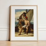 The Sailor’s Tattoo - Stampa artistica su carta / tela di Constatin Jean Marie Prevost / 12x16’’ / 31x41cm / Cornice naturale / Passe-partout, Poster Stampe e