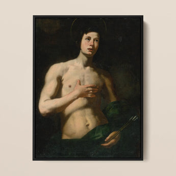 Saint Sebastian - Lorenzo Lippi Art Print / Canvas, 12x16’’ / 31x41cm / Black Frame, Posters Prints & Visual Artwork, Toby Leon
