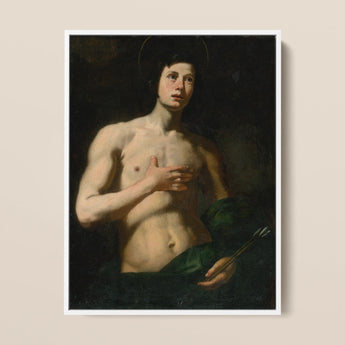 Saint Sebastian - Lorenzo Lippi Art Print / Canvas, 12x16’’ / 31x41cm / White Frame, Posters Prints & Visual Artwork, Toby Leon