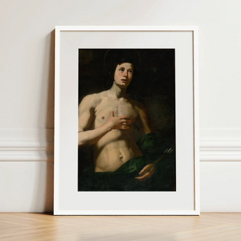 Saint Sebastian - Lorenzo Lippi Art Print / Canvas, 12x16’’ / 31x41cm / White Frame / Matboard, Posters Prints & Visual Artwork, Toby Leon