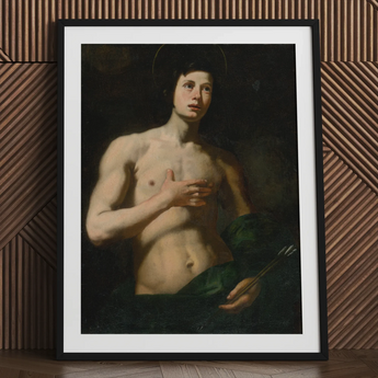 Saint Sebastian - Lorenzo Lippi Art Print / Canvas, 24x32’’ / 61x81cm / Black Frame / Matboard, Posters Prints & Visual Artwork, Toby Leon